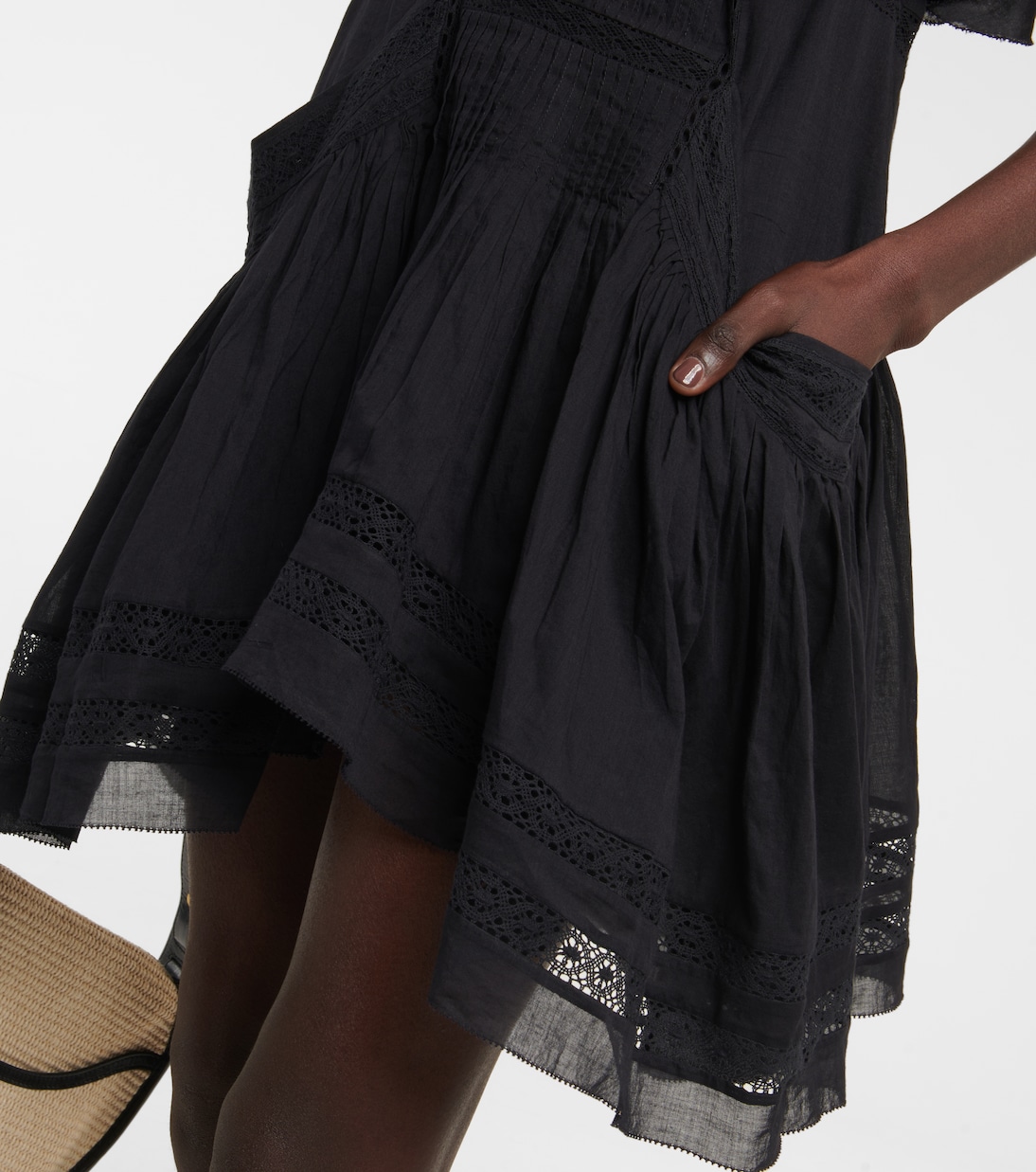 Vestido corto Moly de algodón a capas | Marant Etoile