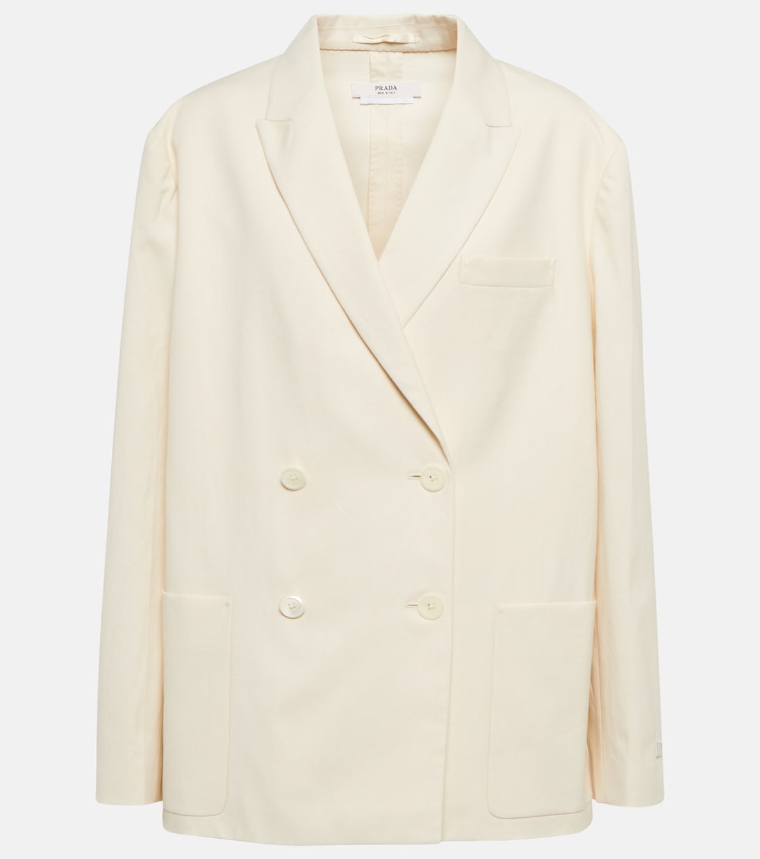 Blazer doppiopetto in cotone | Prada