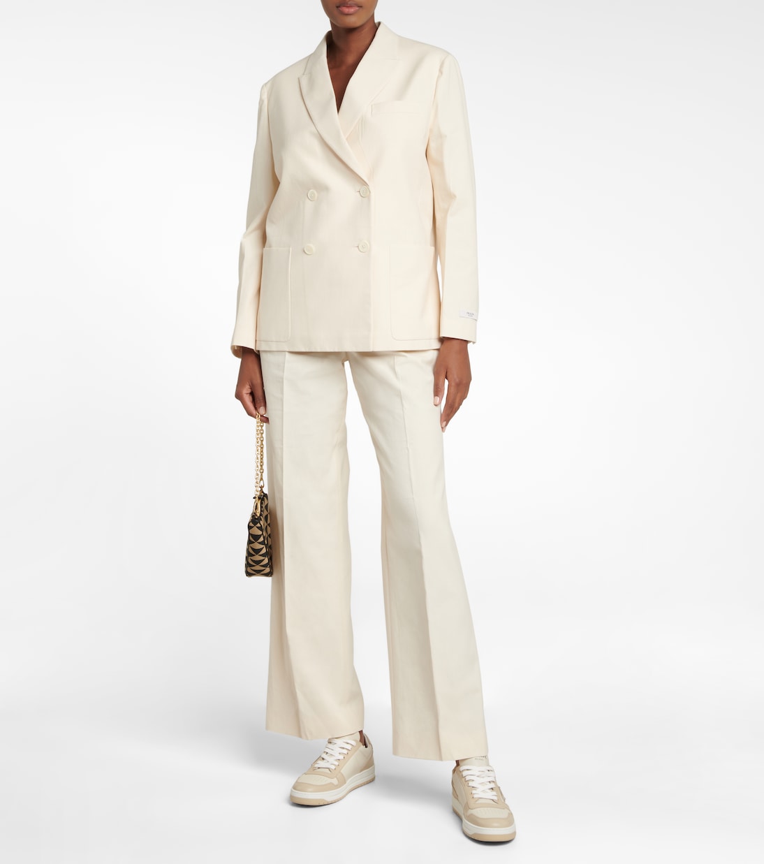 Blazer doppiopetto in cotone | Prada