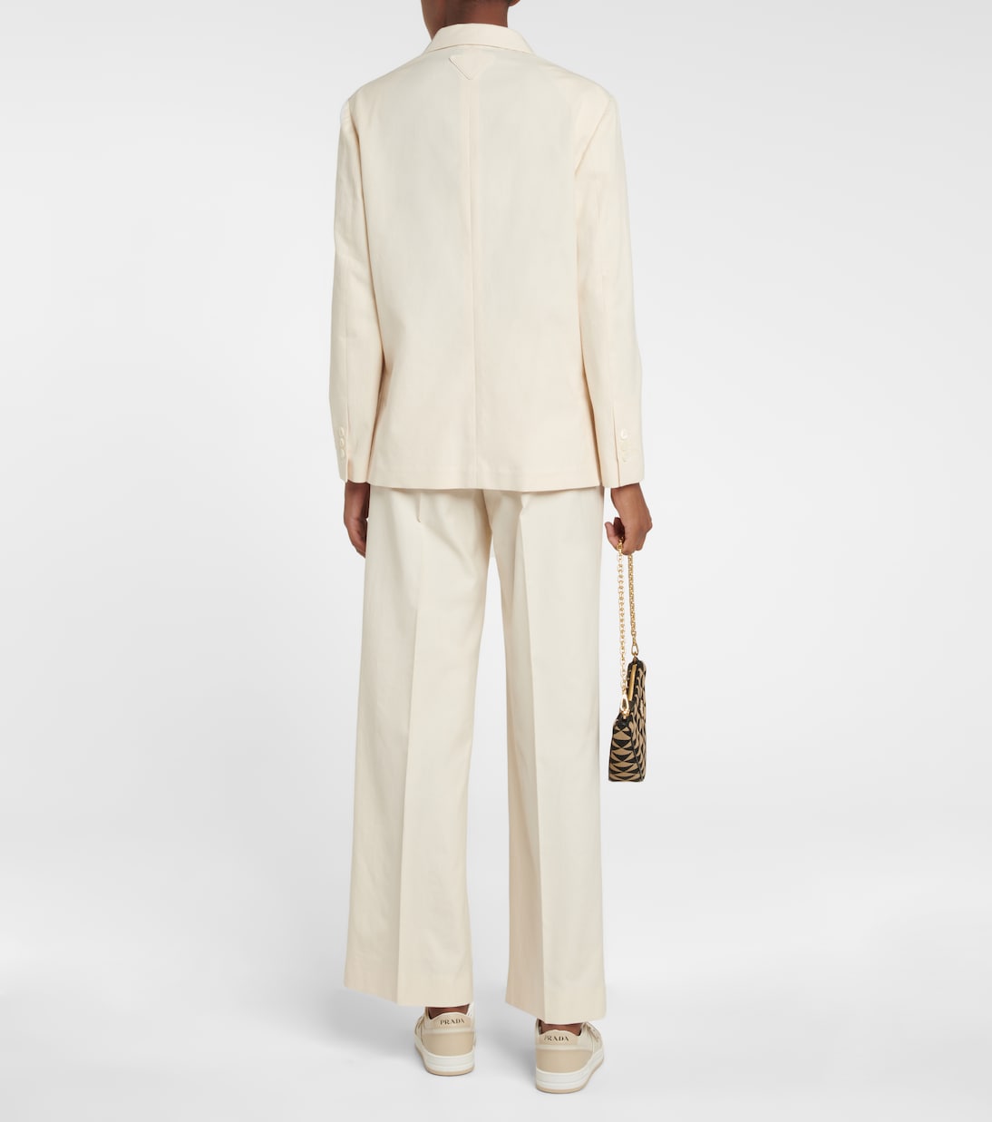Blazer doppiopetto in cotone | Prada