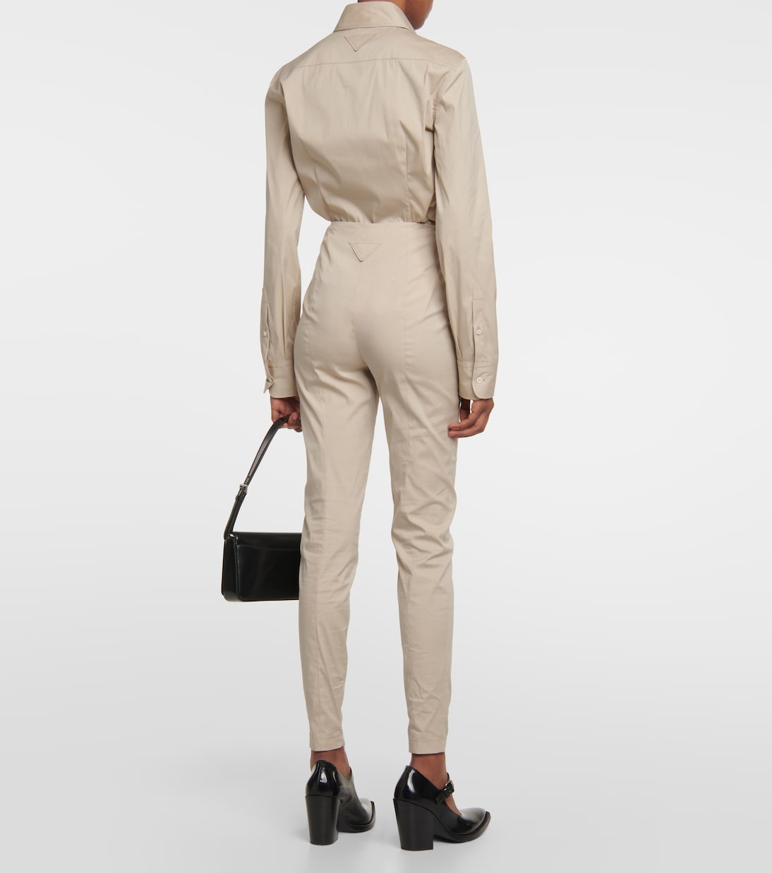 Pantaloni slim in misto cotone | Prada