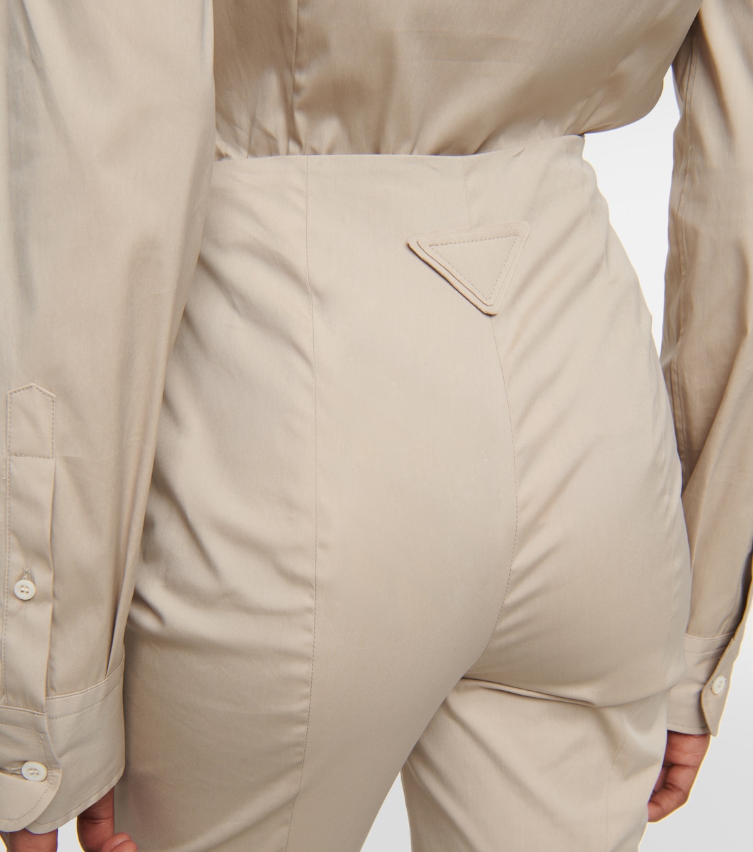 Pantaloni slim in misto cotone | Prada