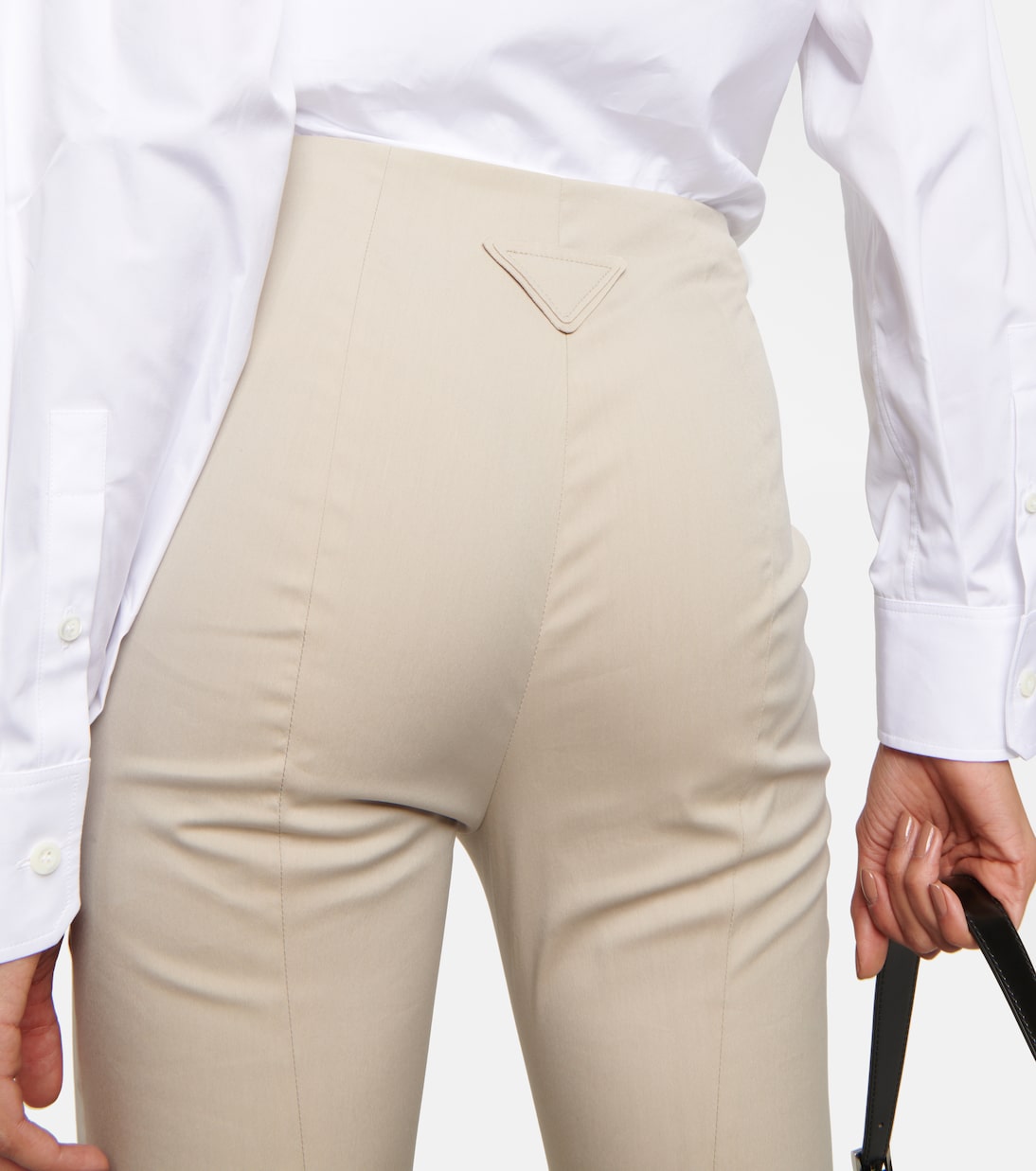 Pantaloni slim in misto cotone | Prada