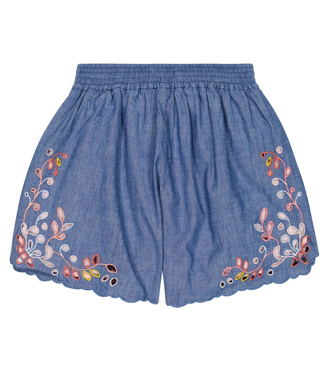 Shorts de algodón con bordado inglés | Chloé Kids