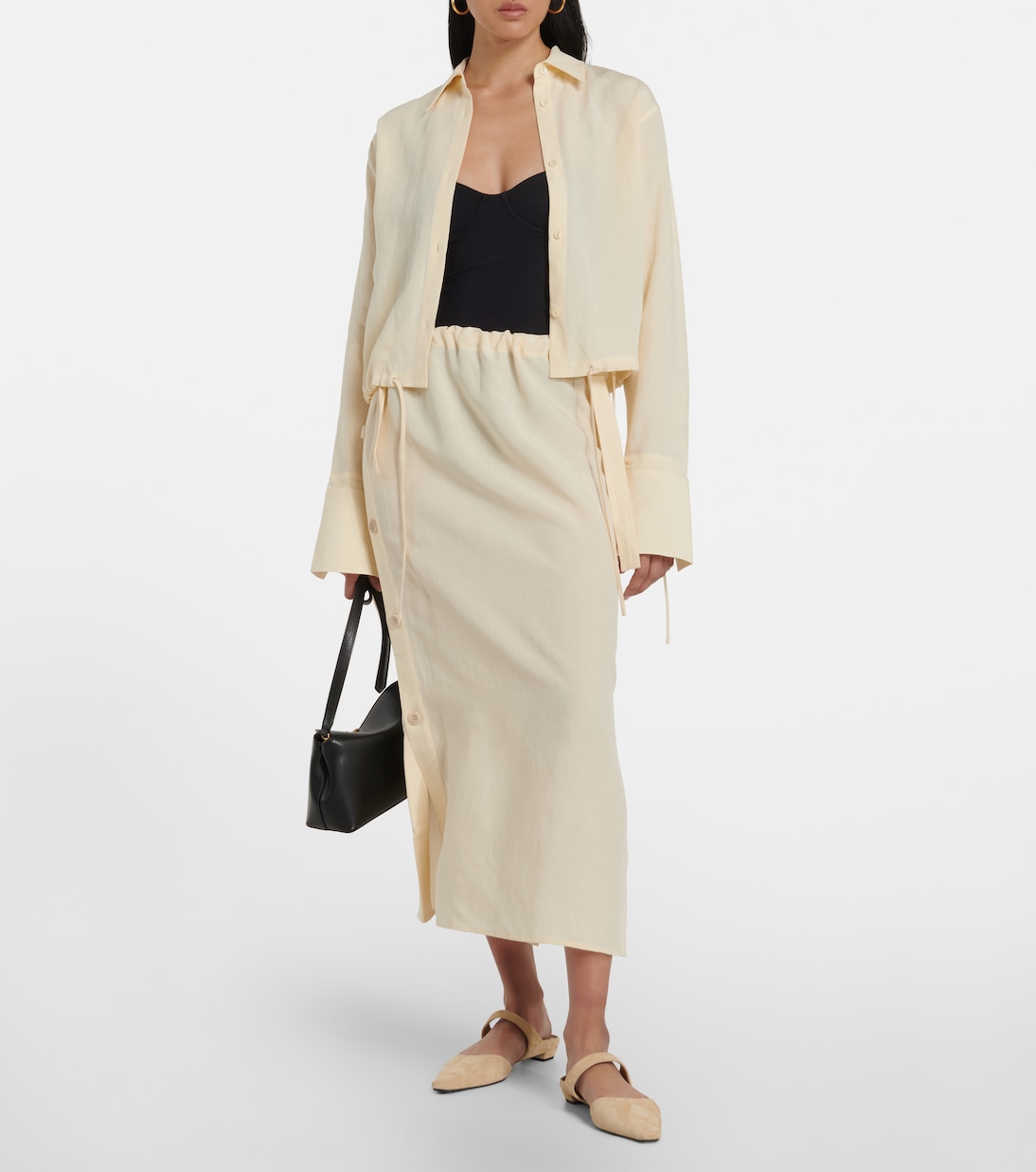 Linen-blend maxi skirt | Toteme
