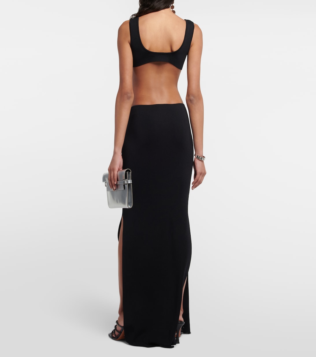 Abito lungo Heri in maglia con cut-out | Aya Muse
