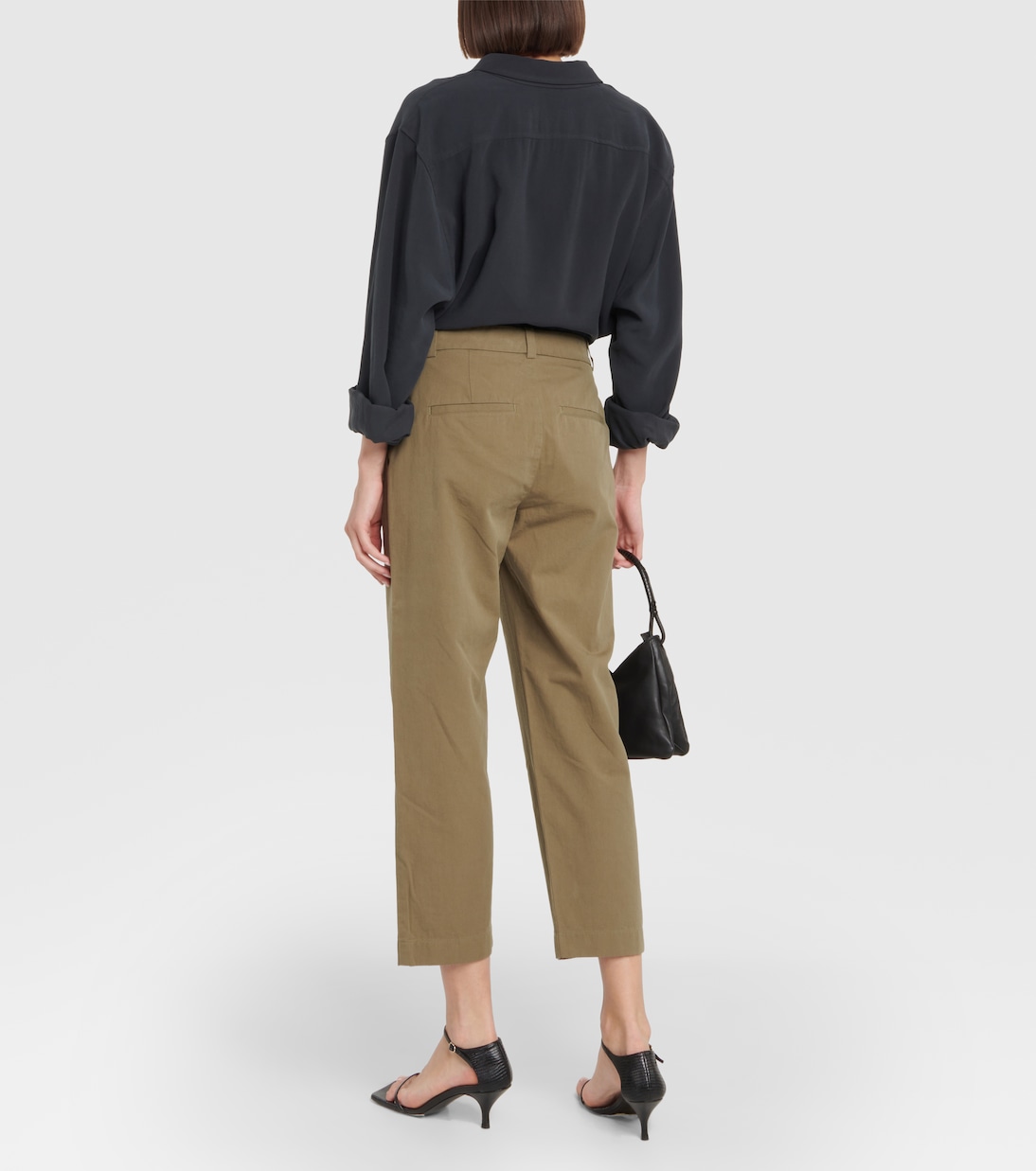 Pantaloni a vita cropped in cotone | Vince