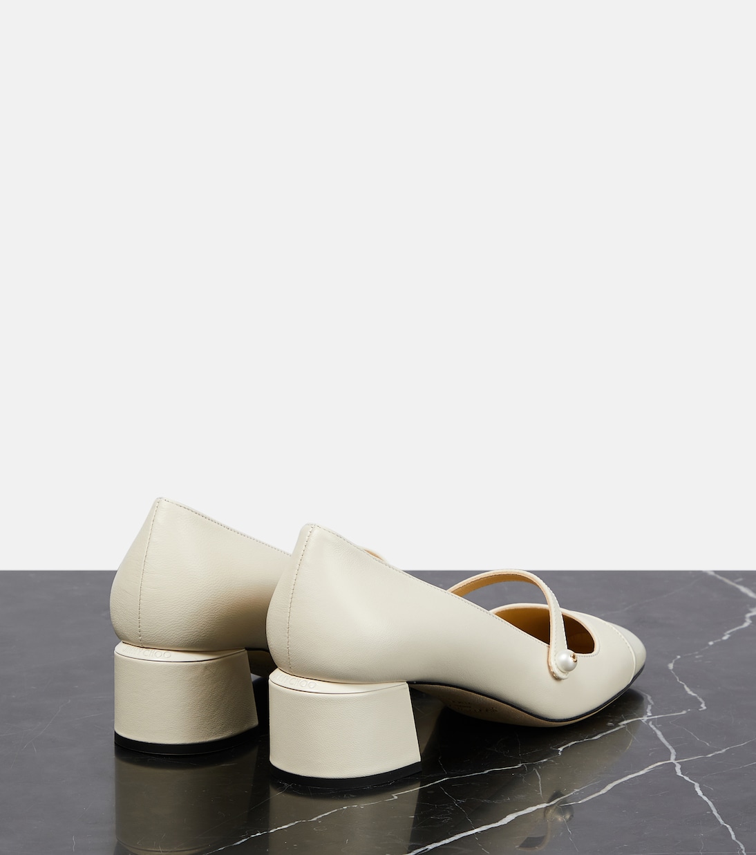 Elisa 45 leather pumps in neutrals - Jimmy Choo | Mytheresa