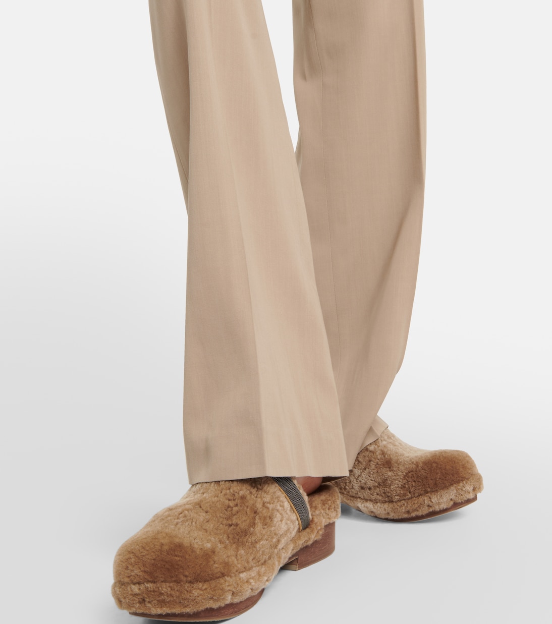 Pantaloni regular in misto lana | Brunello Cucinelli