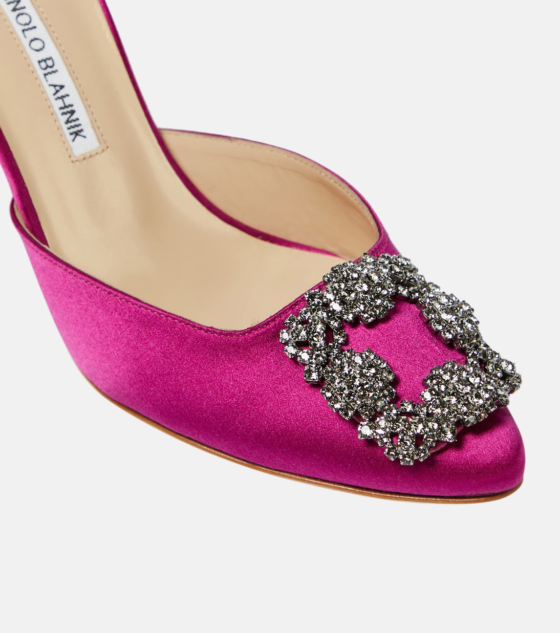 Mules Hangisimu 70 in raso | Manolo Blahnik