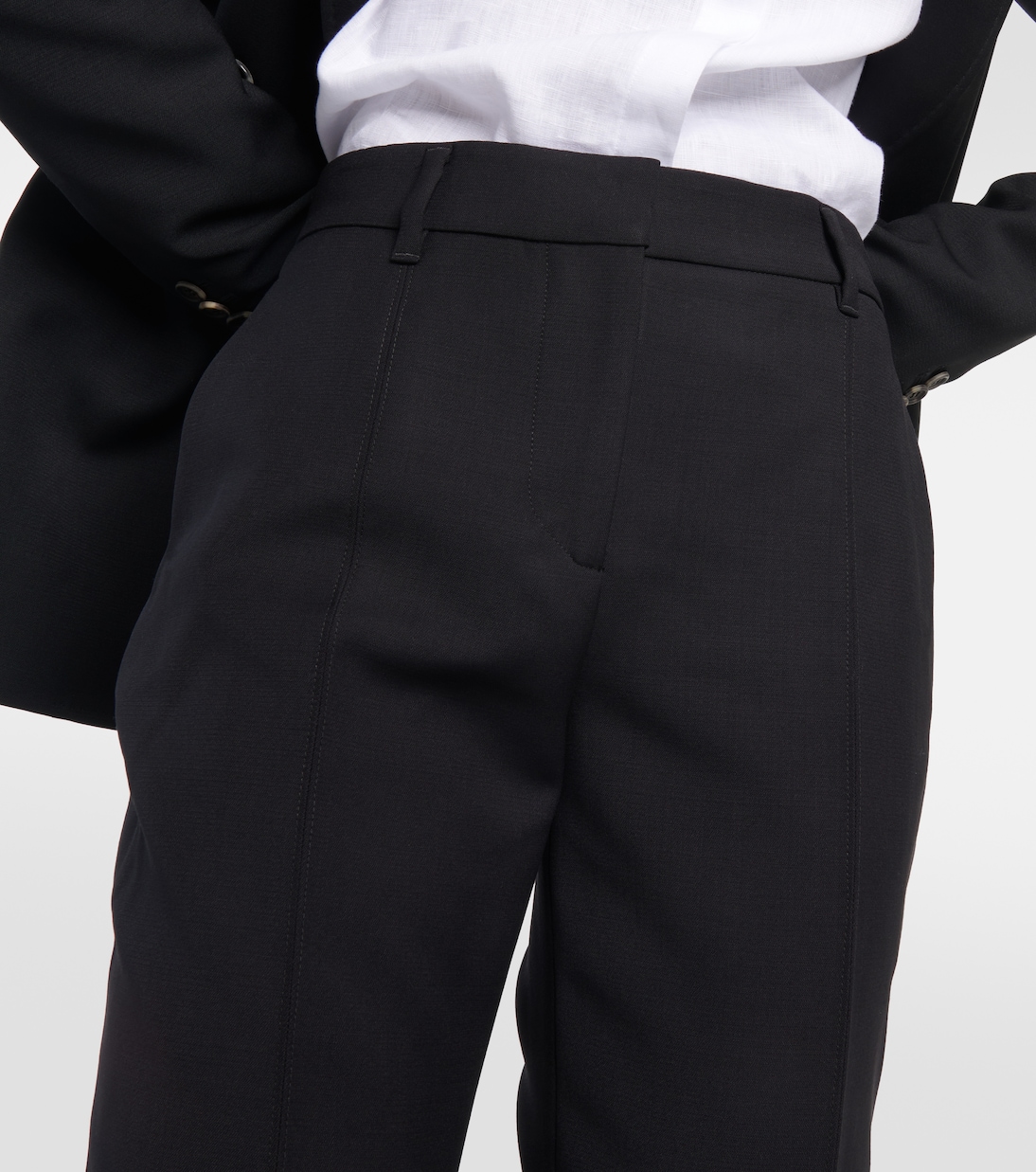 Pantalones Rectos de Lana Elevados por Gabriela Hearst, Estilo Francisco