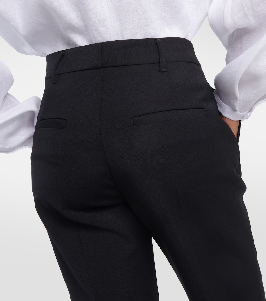 Pantalones Rectos de Lana Elevados por Gabriela Hearst, Estilo Francisco