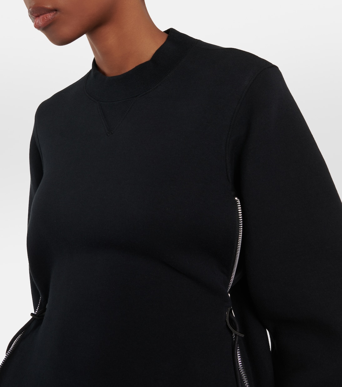 Cotton minidress in black - Sacai | Mytheresa