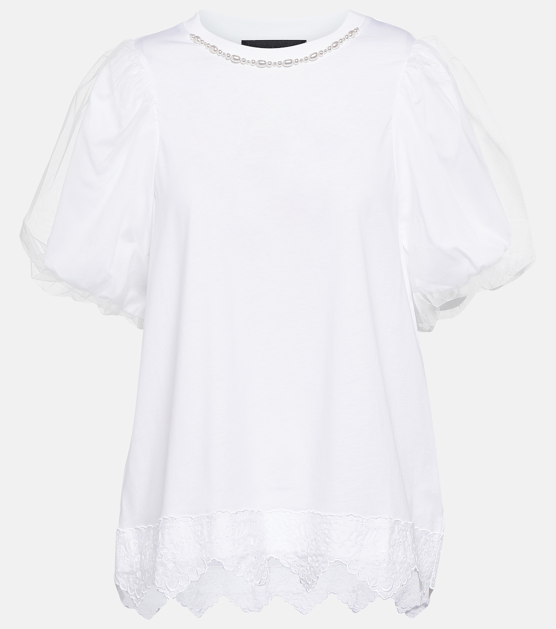 Camiseta de algodón adornada | Simone Rocha