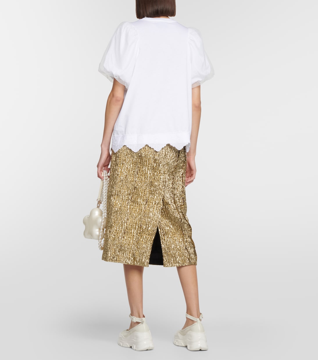Camiseta de algodón adornada | Simone Rocha