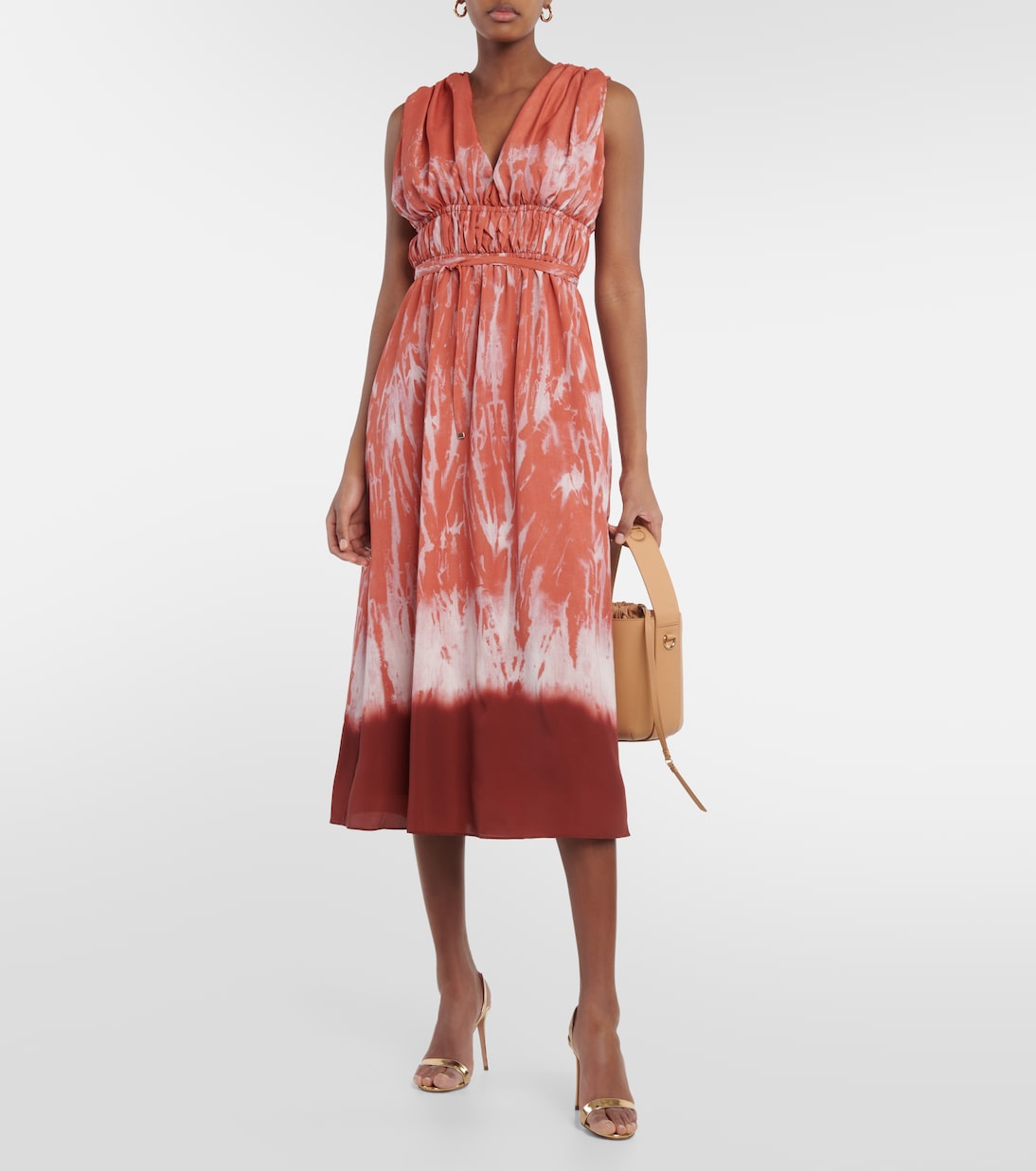 Vestido midi Fiona fruncido | Altuzarra