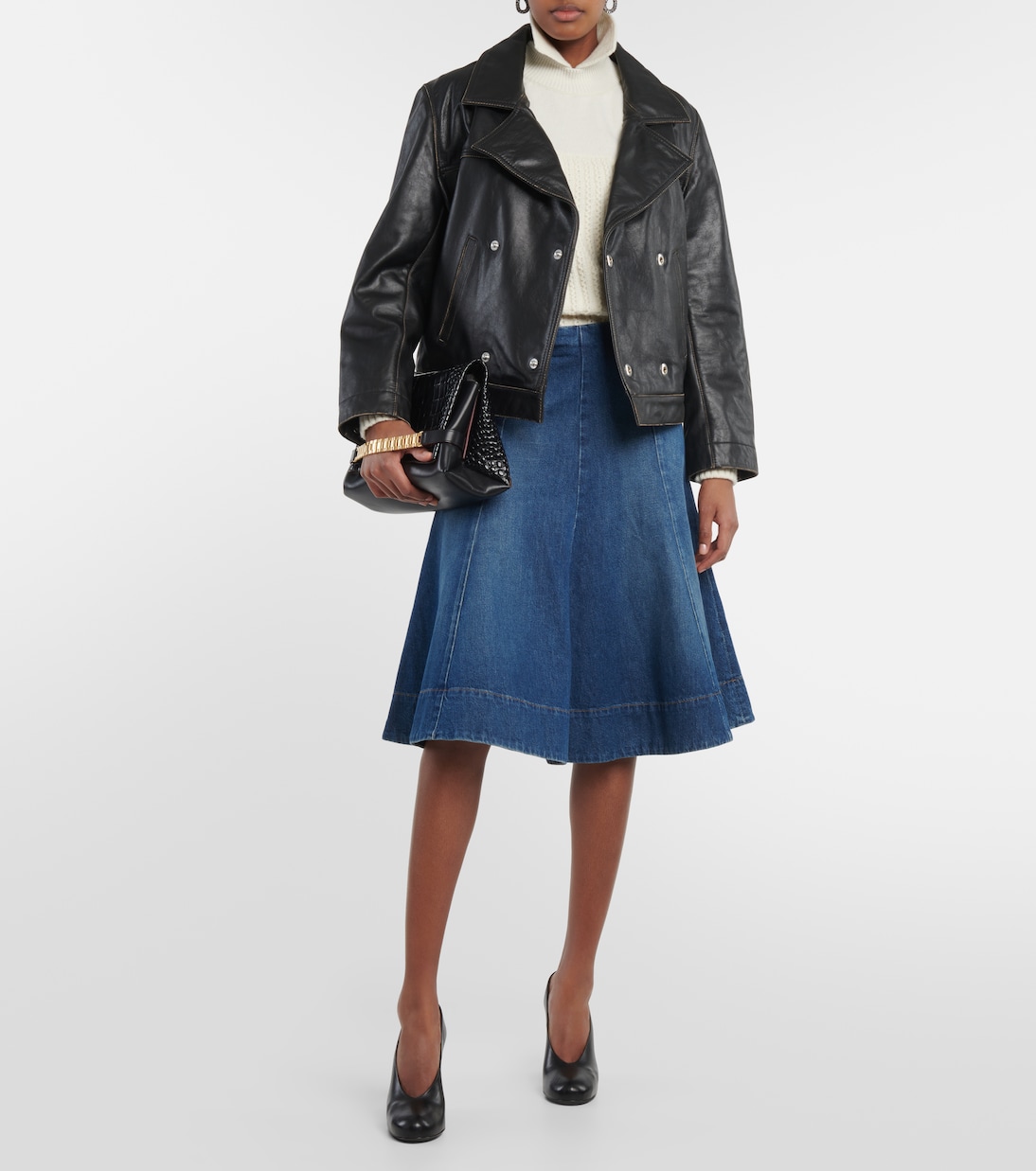 Oversize-Jacke aus Leder | Victoria Beckham
