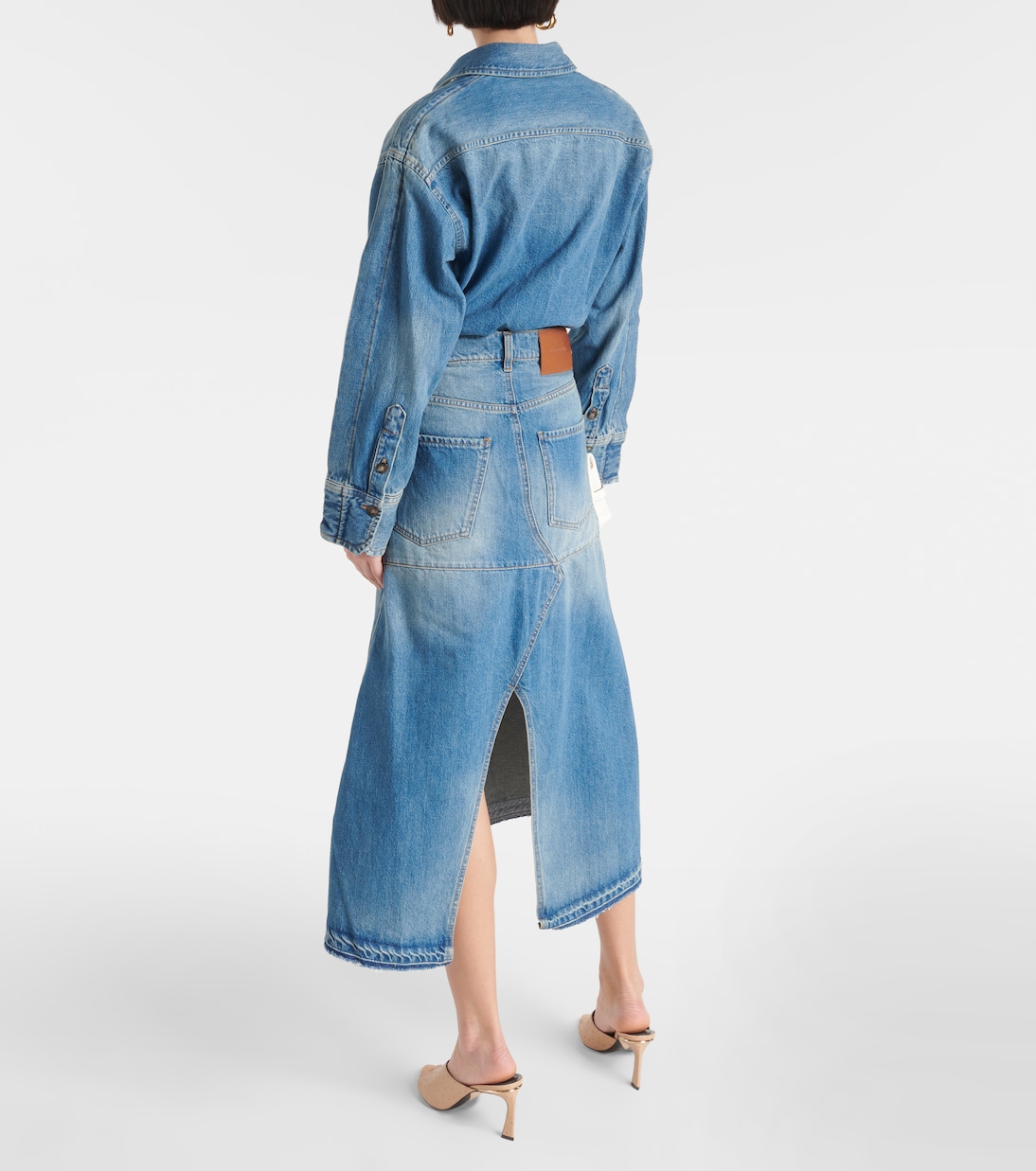 Jupe midi en jean | Victoria Beckham