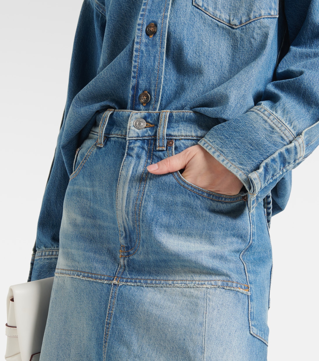 Jupe midi en jean | Victoria Beckham