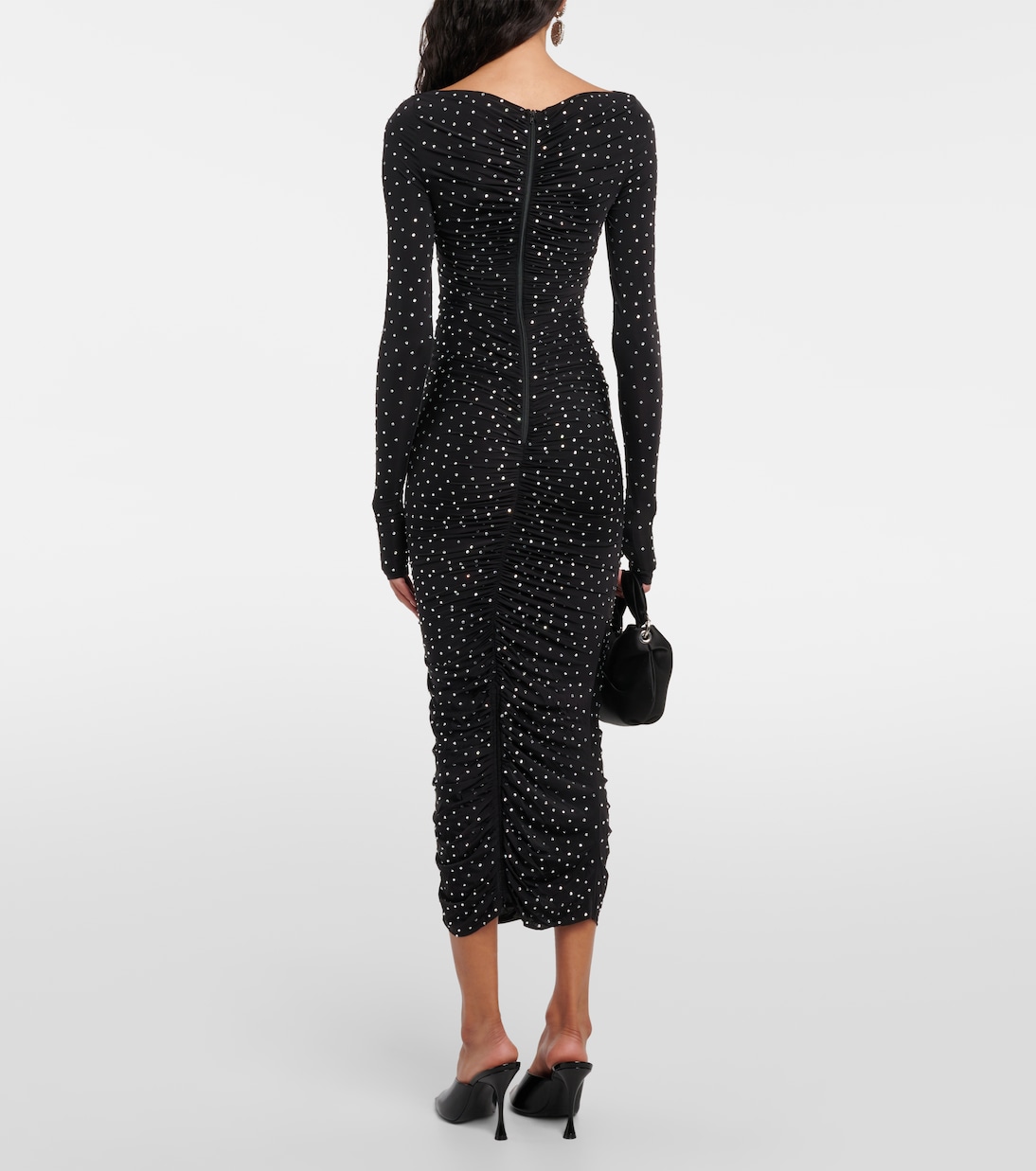 Crystal-embellished cutout jersey midi dress | Alex Perry