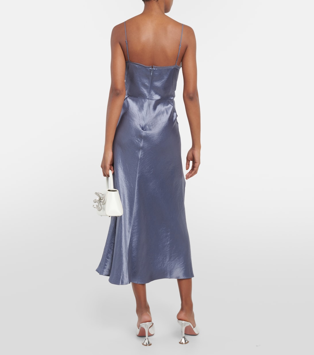 Satin and organza slip dress | Vince