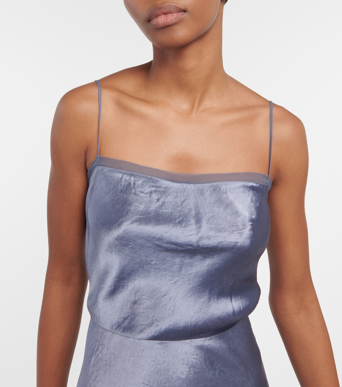 Satin and organza slip dress | Vince