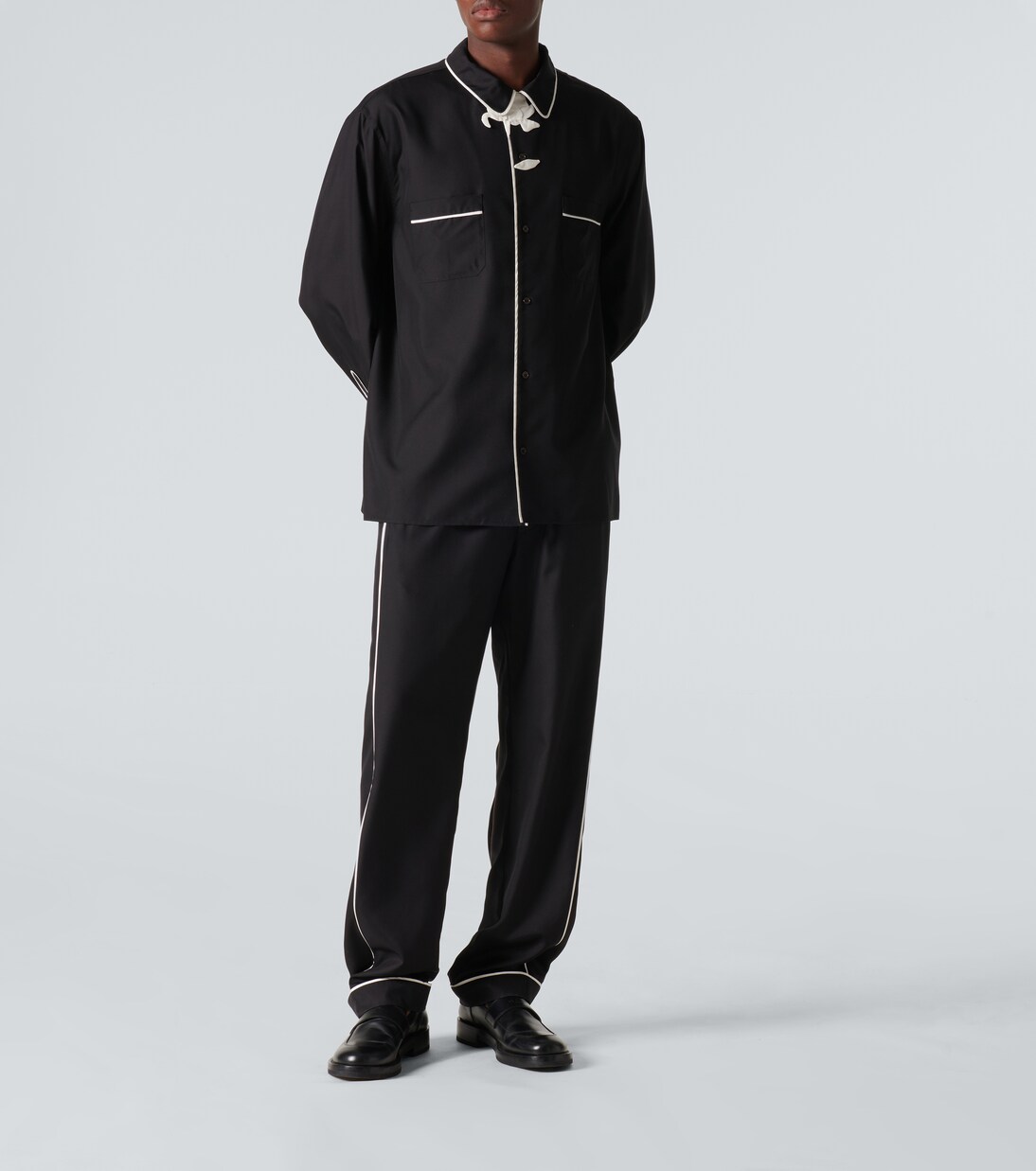 Pantaloni in seta con ricamo | Valentino