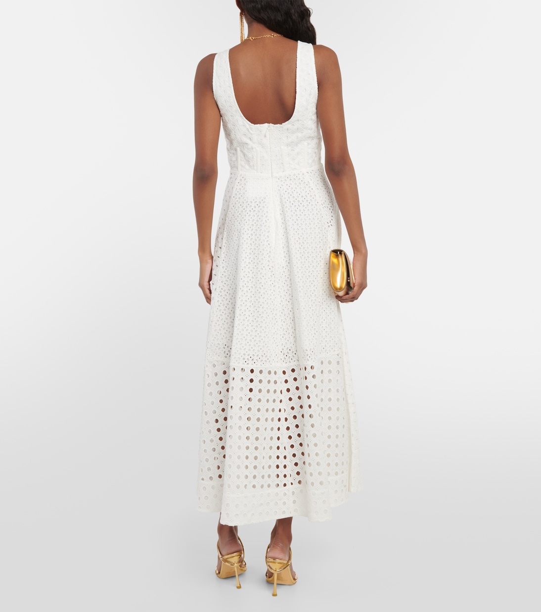 Abito midi Anglaise in cotone | Zimmermann