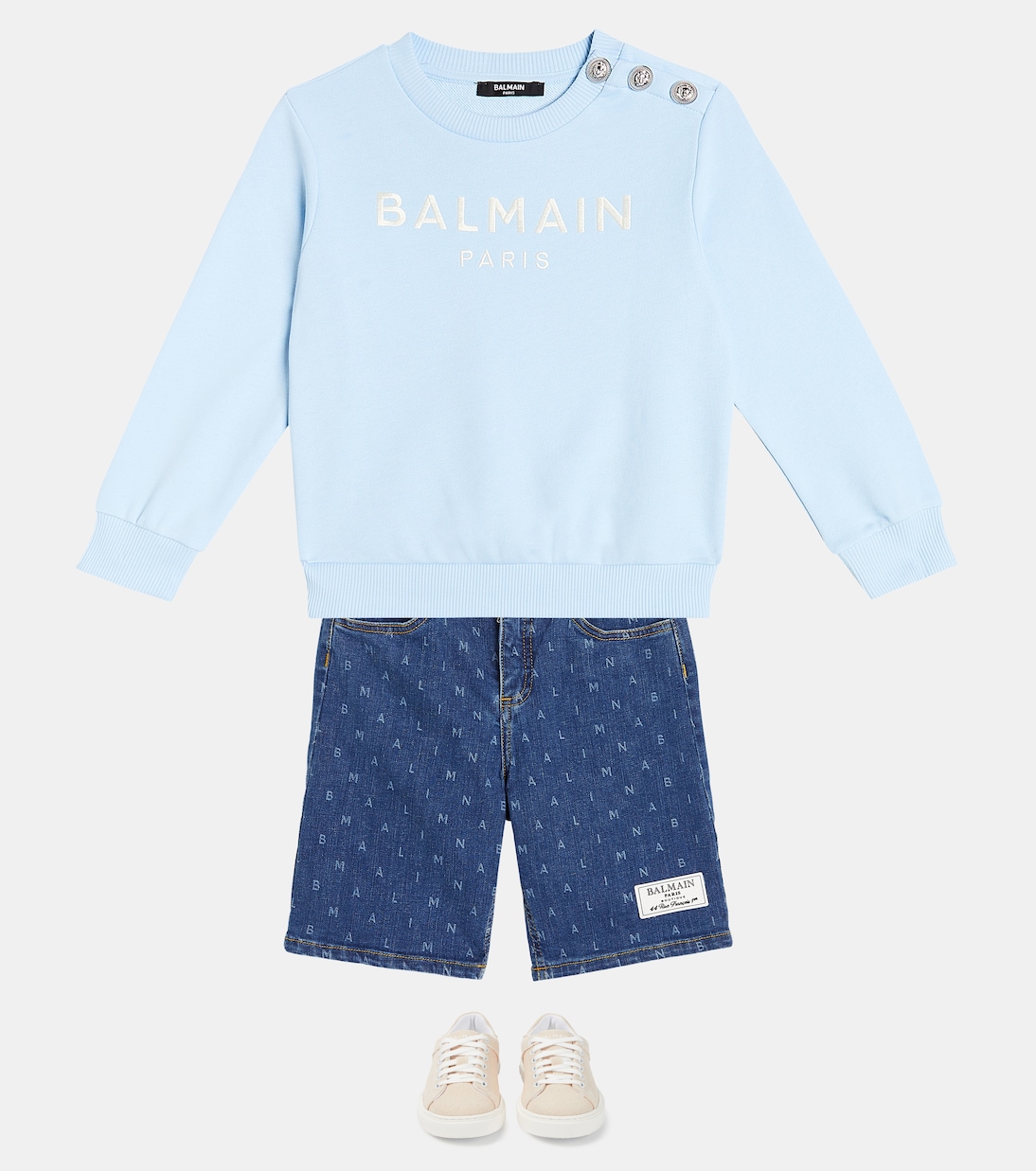 Sweatshirt aus Baumwoll-Jersey | Balmain Kids