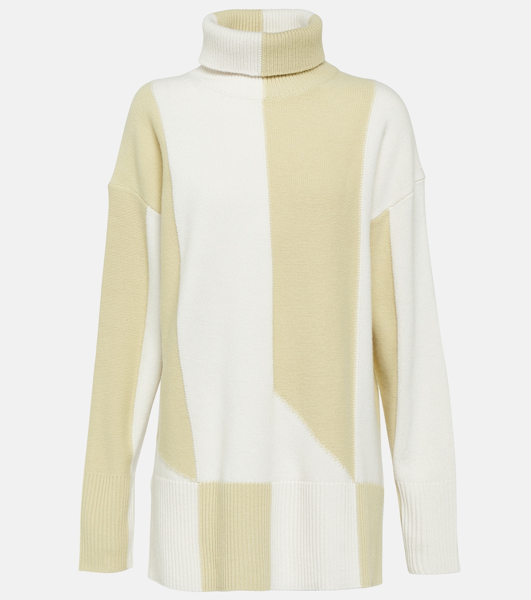 Colorblocked oversized wool-blend sweater  | Joseph