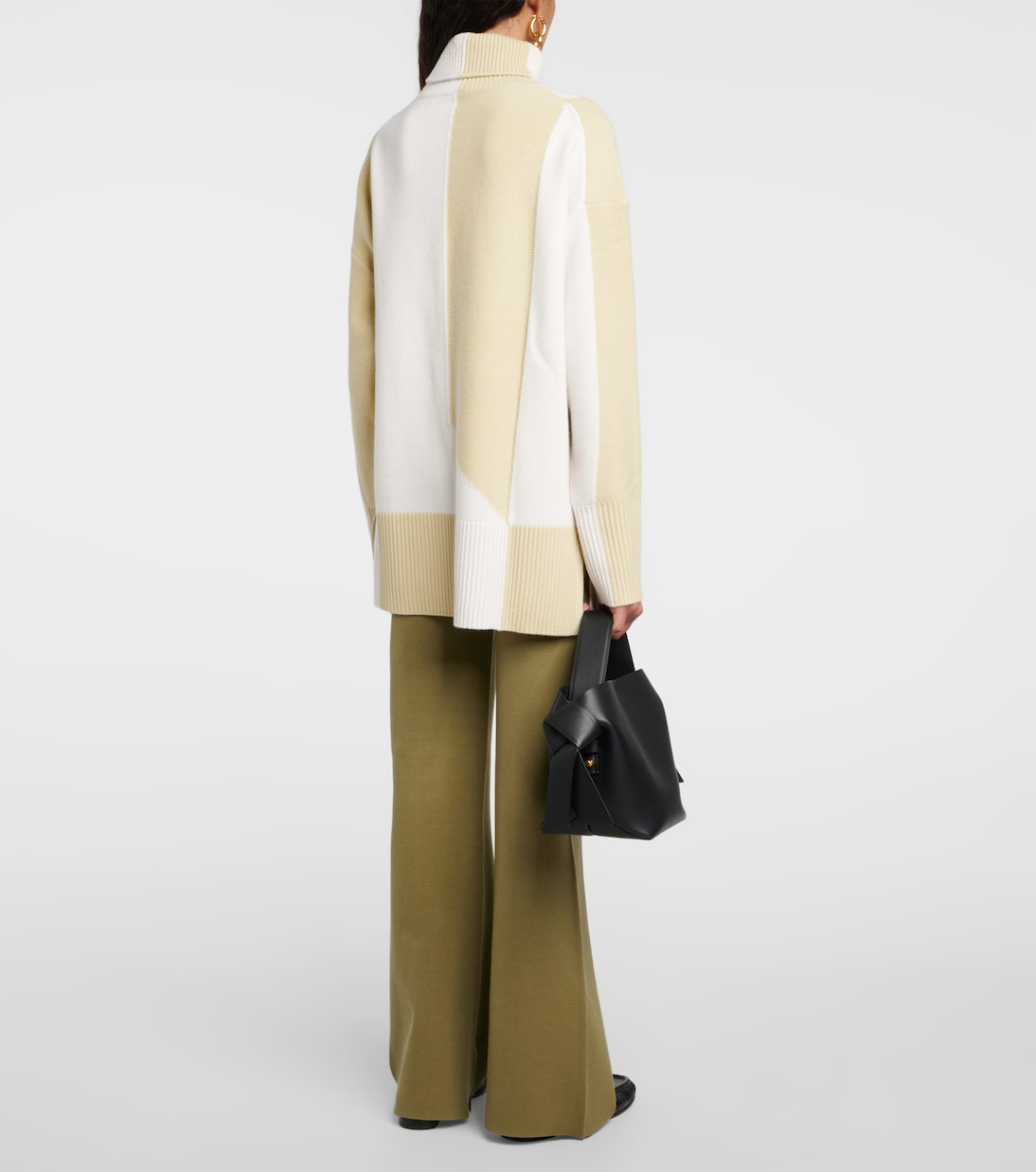 Colorblocked oversized wool-blend sweater  | Joseph