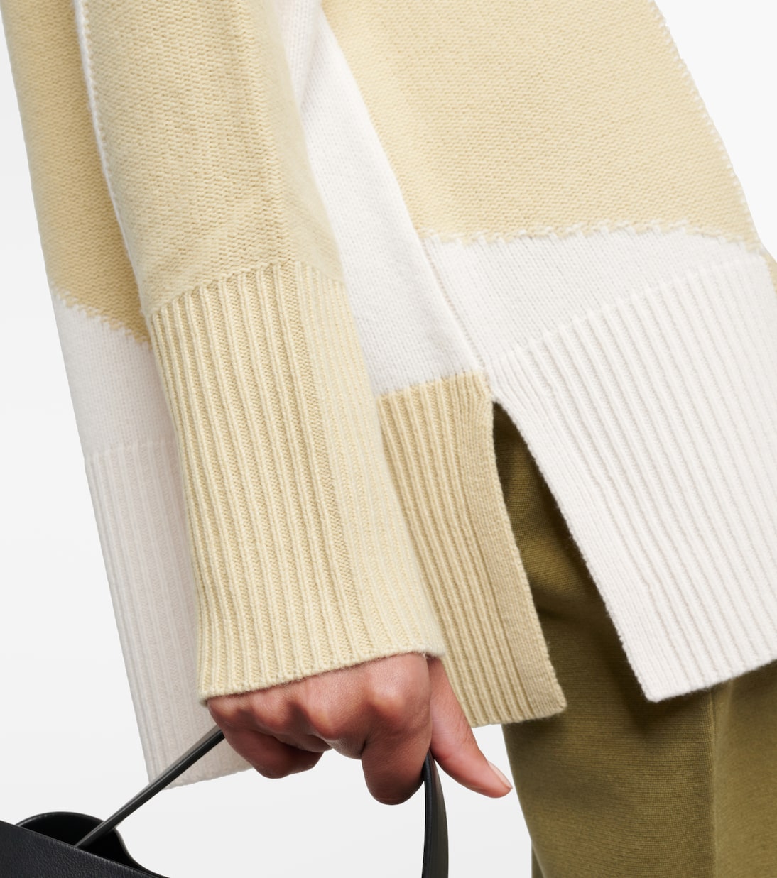 Colorblocked oversized wool-blend sweater  | Joseph