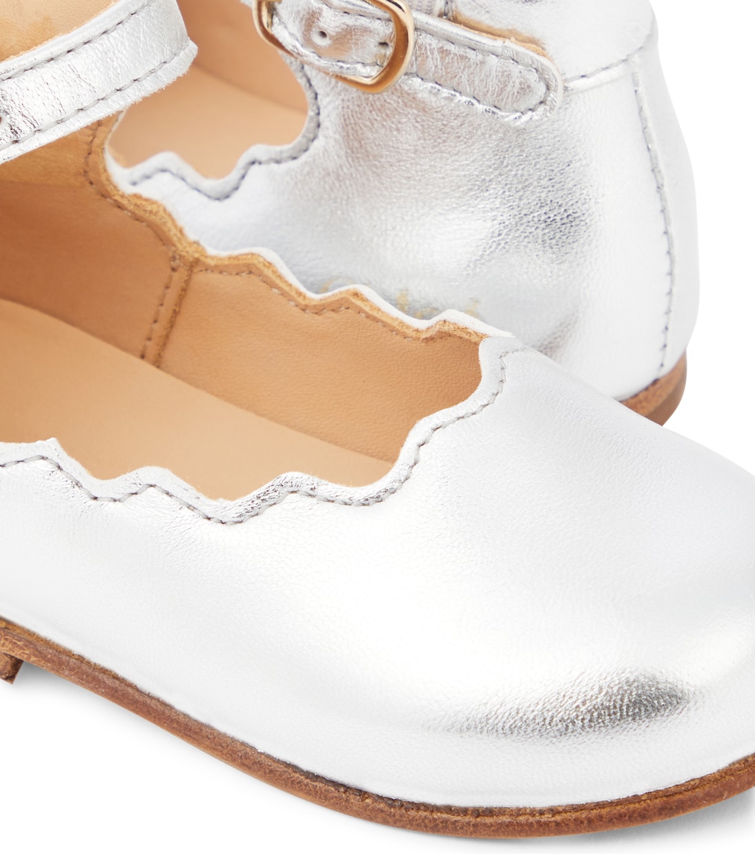 Baby leather ballet flats | Chloé Kids