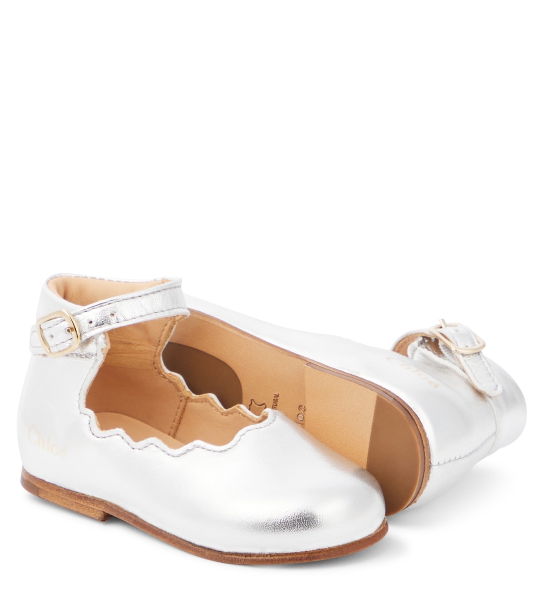 Baby leather ballet flats | Chloé Kids