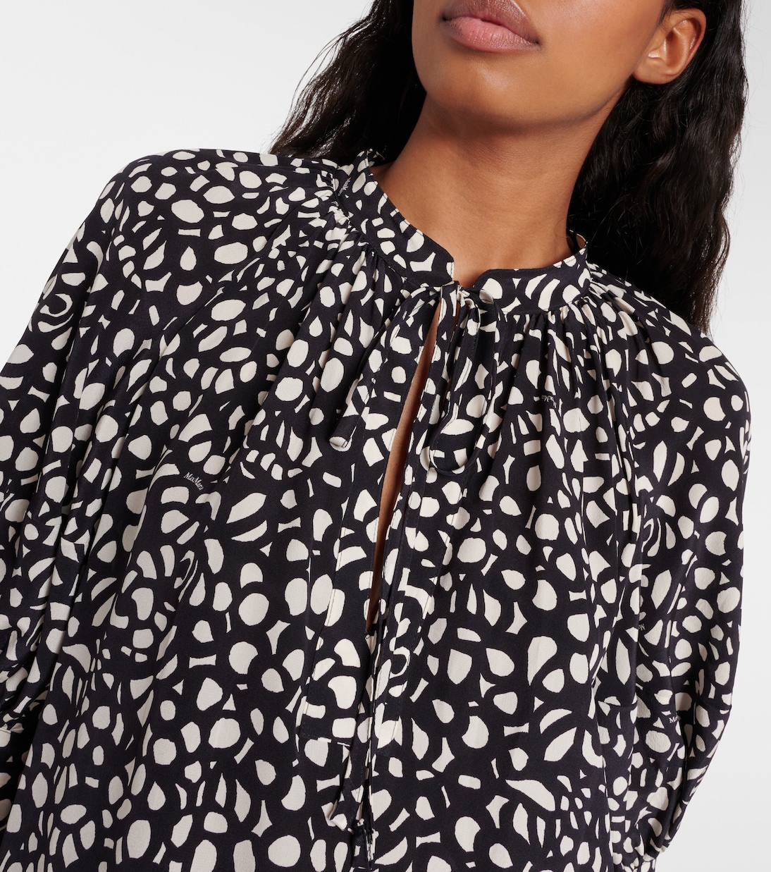 Blusa Emy in twill di seta con stampa | Max Mara