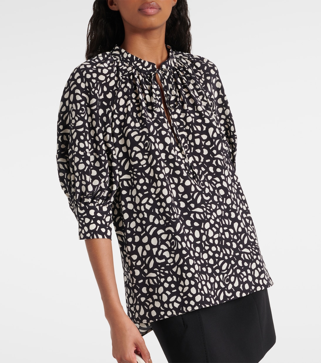 Blusa Emy in twill di seta con stampa | Max Mara