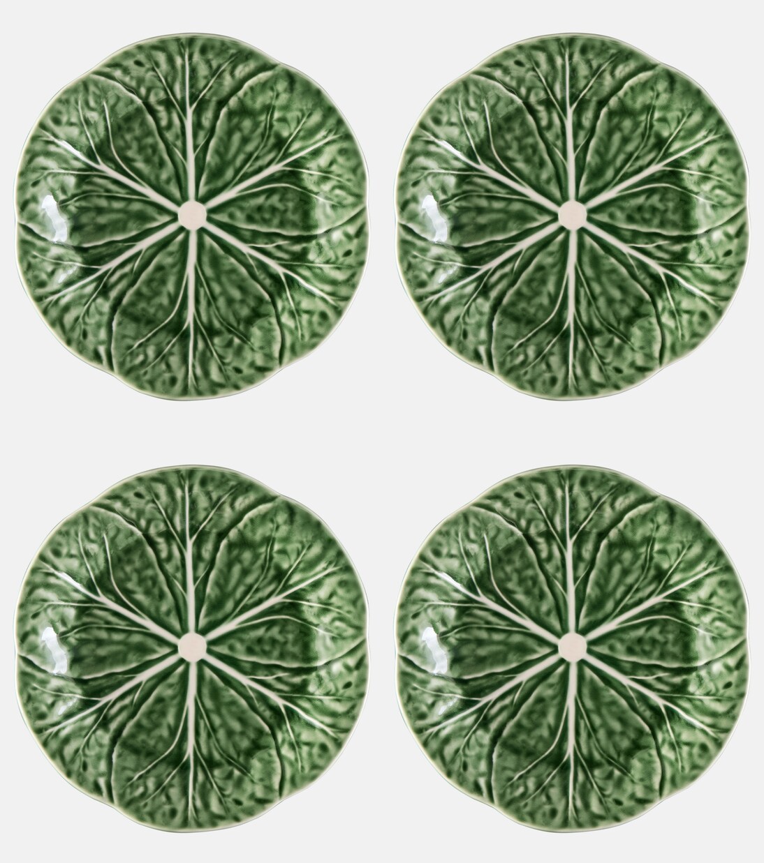 Couve set of 4 ceramic dessert plates | Bordallo Pinheiro