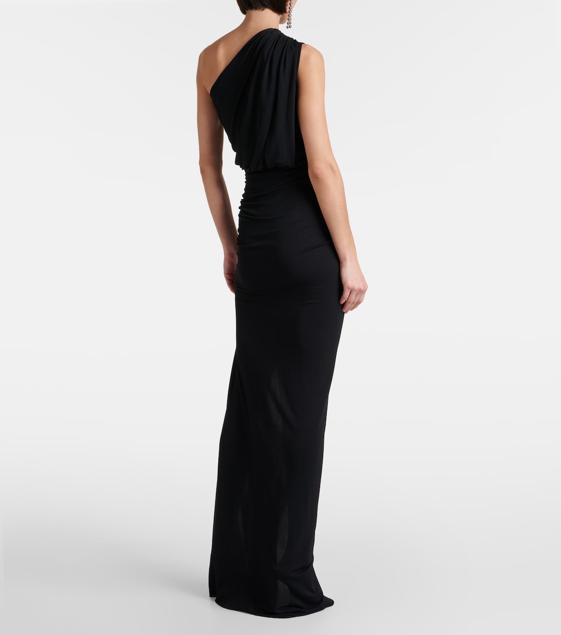 Hera one-shoulder metallic jersey gown | Rick Owens