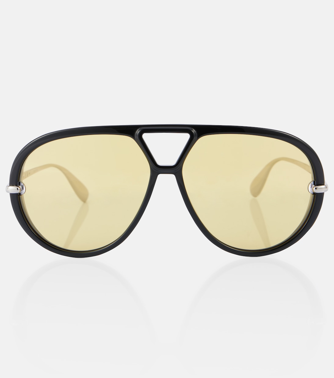 Aviator Sonnenbrille Classic in Schwarz Bottega Veneta Mytheresa