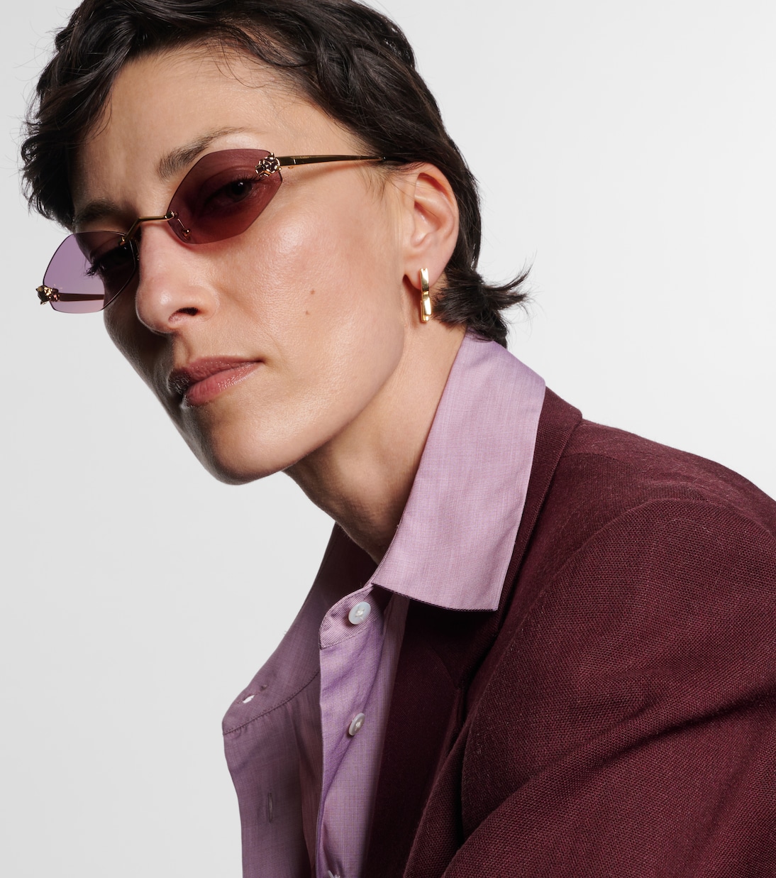 Occhiali da sole geometrici Panthère de Cartier: stile giovane e iconico