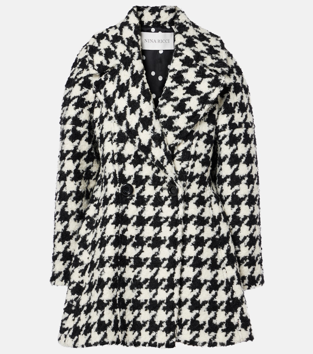 Manteau croisé à motif pied-de-poule | Nina Ricci