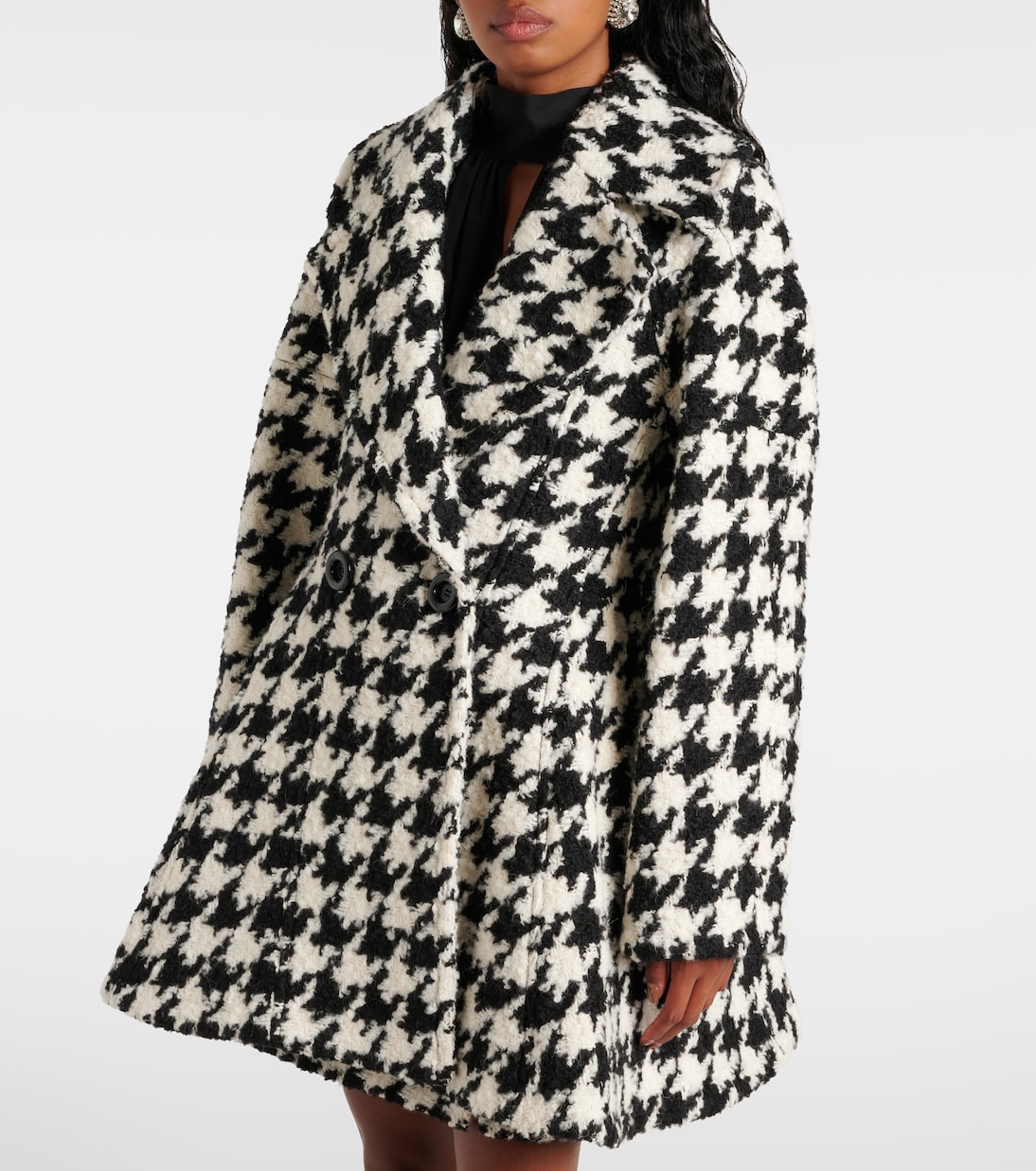 Manteau croisé à motif pied-de-poule | Nina Ricci