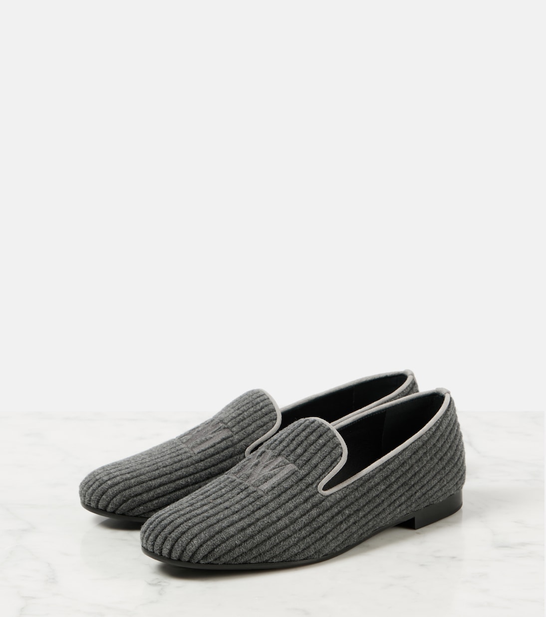 Mocassini in velluto a coste con logo | Max Mara