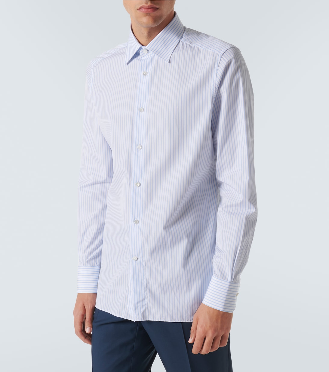 Chemise Oxford rayée en coton | Zegna