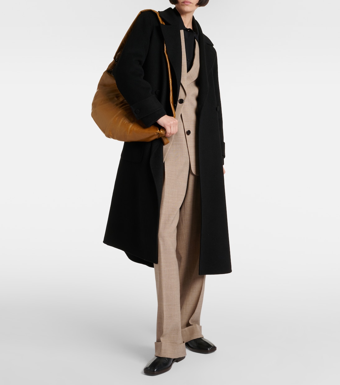 Croissant Medium coated canvas shoulder bag | Lemaire