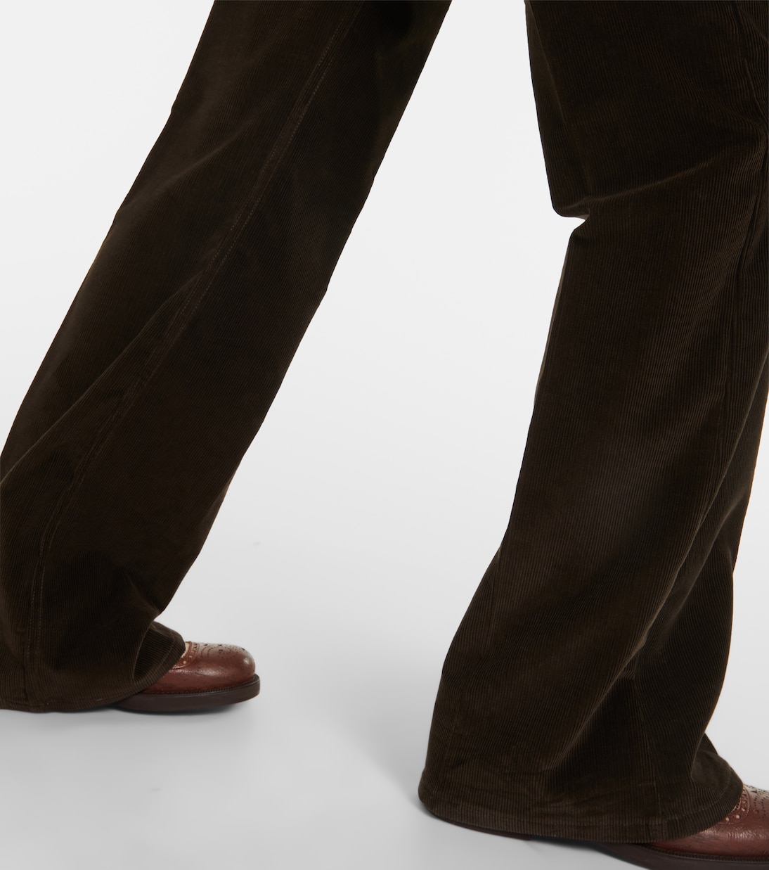 High-rise cotton corduroy flared pants | Ami Paris