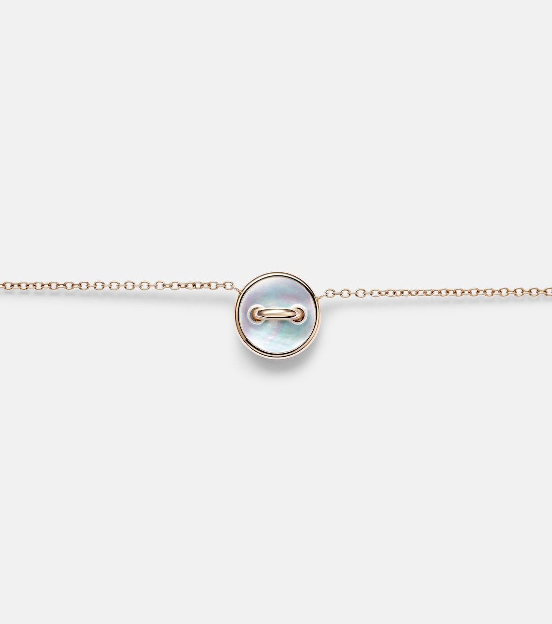 Collier Pom Pom Dot en or rose 18 ct, nacre et diamants | Pomellato