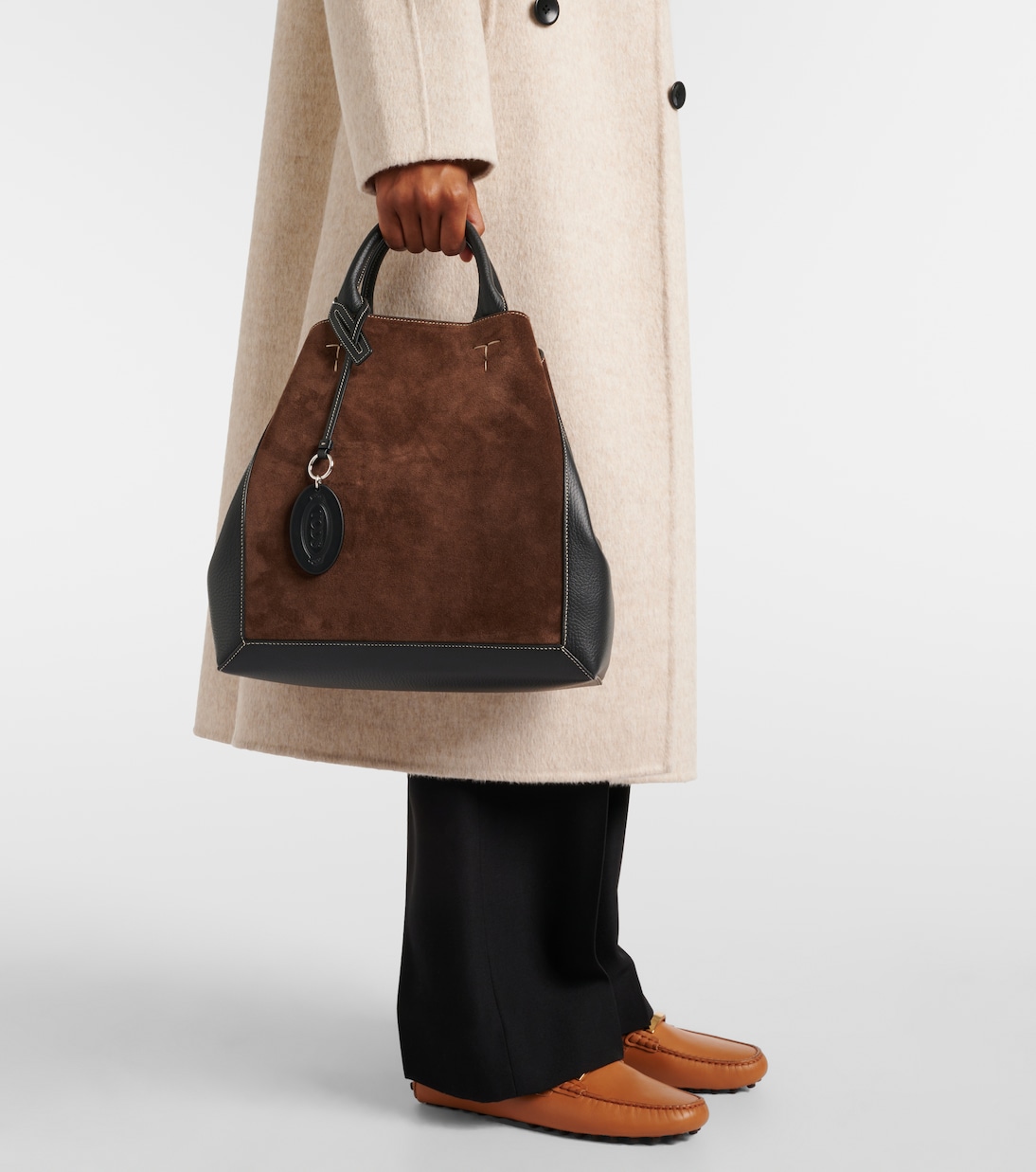 Shopper Double Up Medium aus Leder und Veloursleder | Tod's
