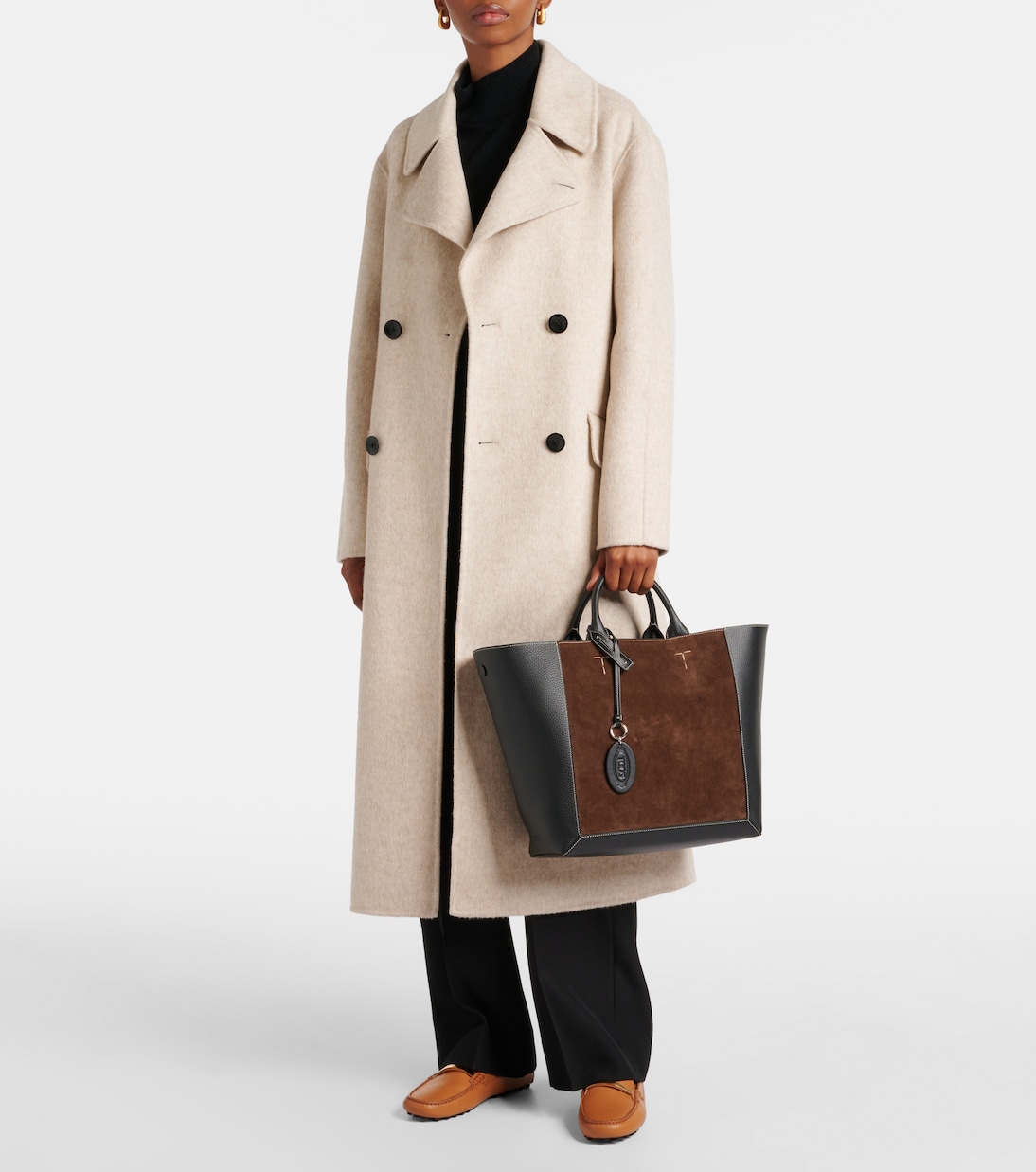 Shopper Double Up Medium aus Leder und Veloursleder | Tod's