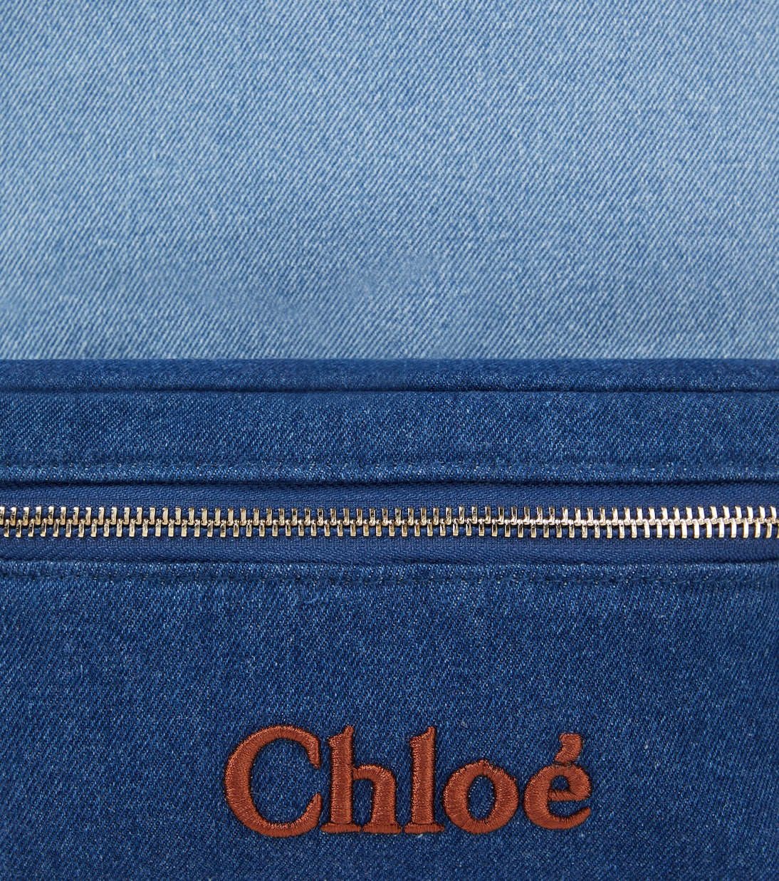 Sac à dos en jean à logo | Chloé Kids
